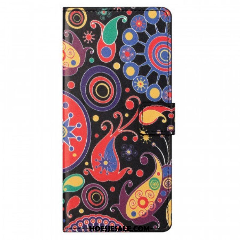 Leren Hoesje voor Samsung Galaxy M23 5G Galaxy Patroon