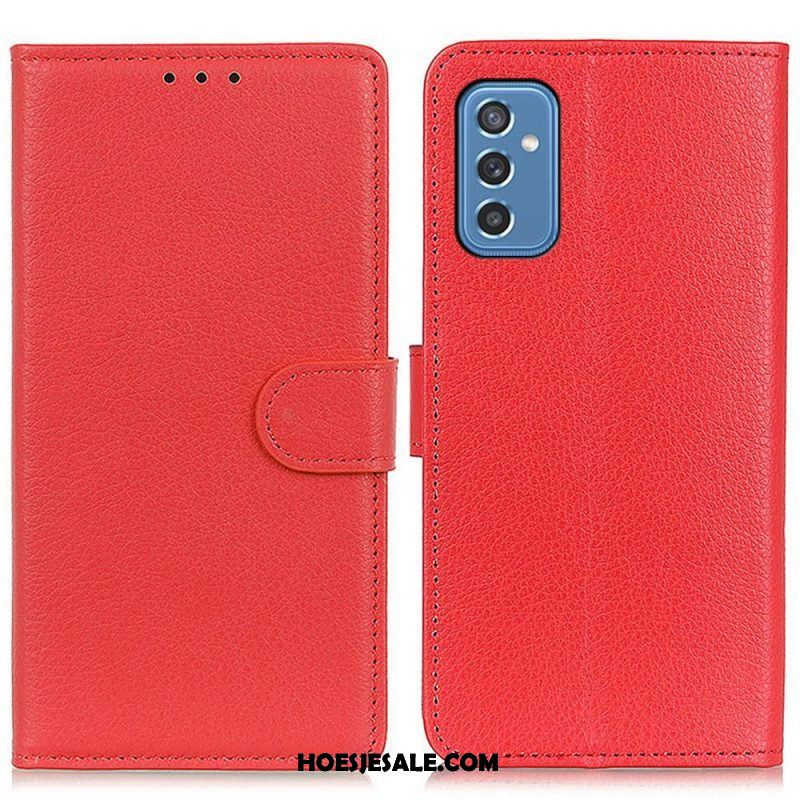 Leren Hoesje voor Samsung Galaxy M52 5G Lychee-textuur