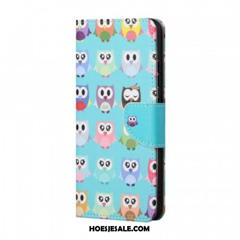 Leren Hoesje voor Samsung Galaxy M53 5G Uil Stam