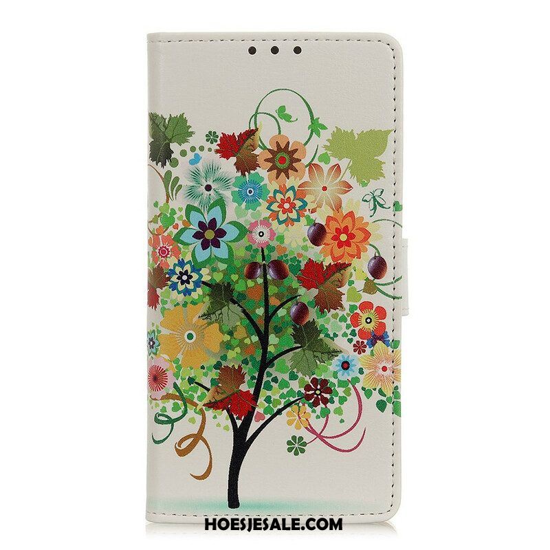 Leren Hoesje voor Samsung Galaxy S21 5G Bloeiende Boom