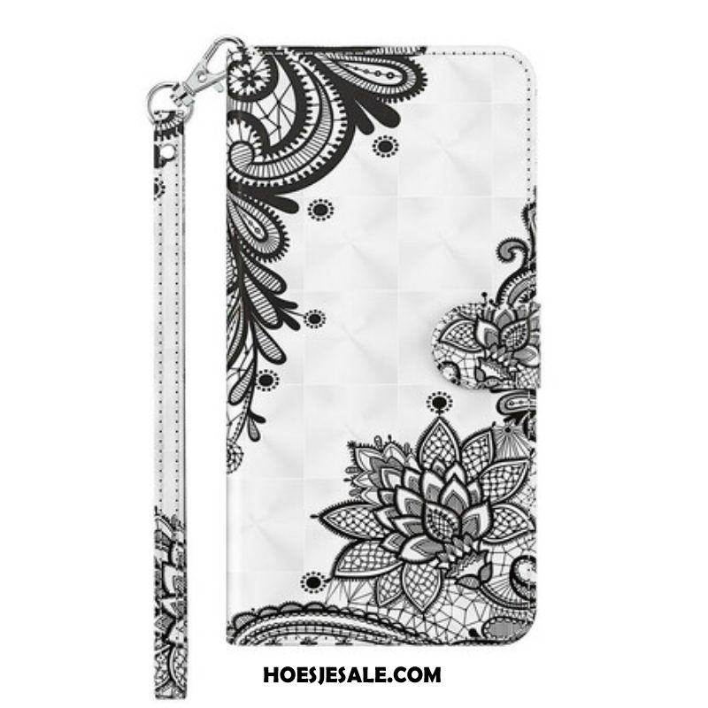 Leren Hoesje voor Samsung Galaxy S21 FE Chique Kant