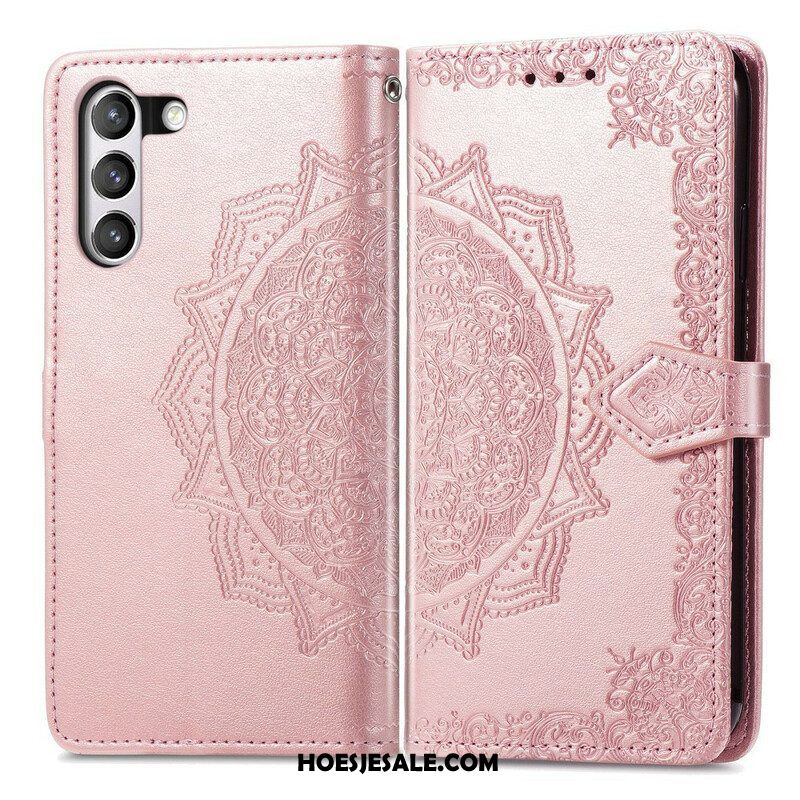 Leren Hoesje voor Samsung Galaxy S21 FE Mandala Middeleeuwen