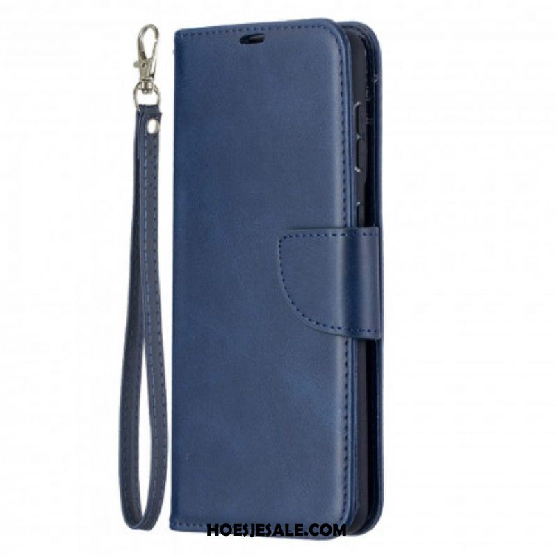 Leren Hoesje voor Samsung Galaxy S21 Plus 5G Folio-hoesje Gladde Flap Schuin