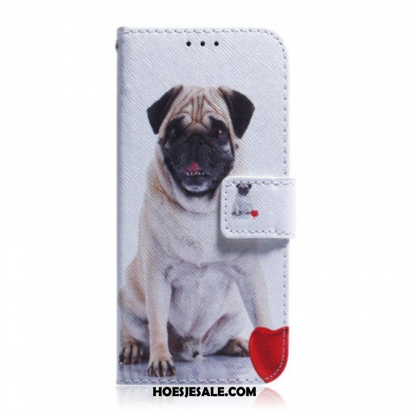 Leren Hoesje voor Samsung Galaxy S22 Plus 5G Mops Hond