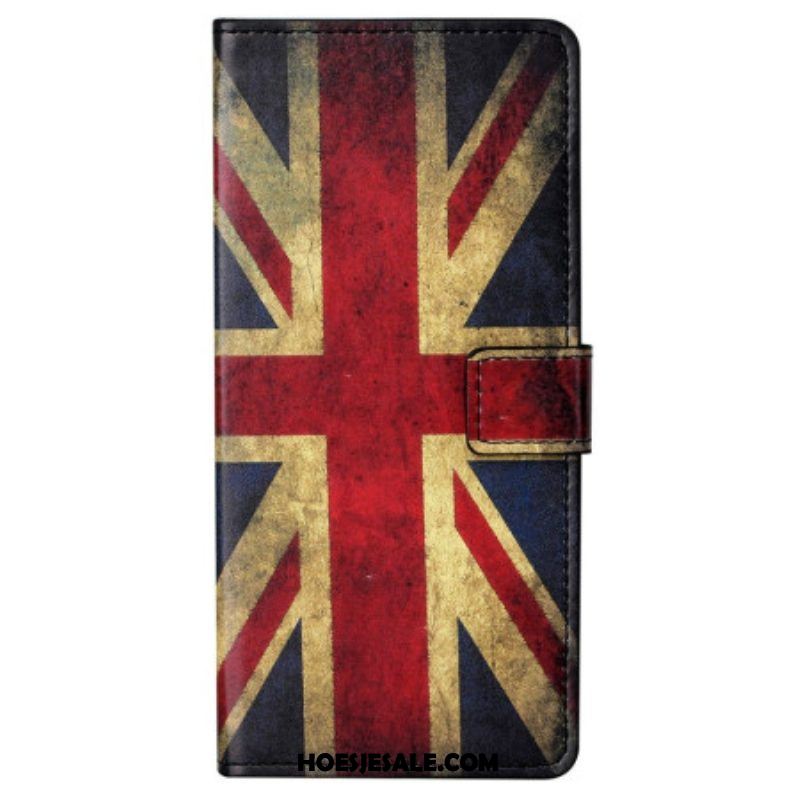 Leren Hoesje voor Samsung Galaxy S23 5G Uitstekende Engelse Vlag