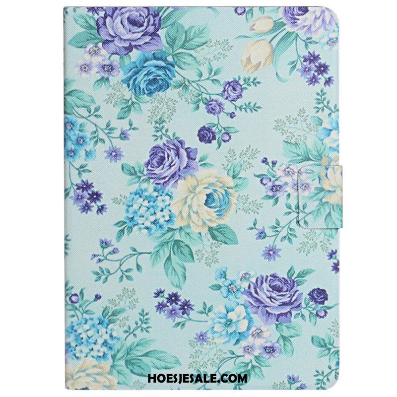 Leren Hoesje voor Samsung Galaxy Tab A8 (2021) Bloemen Bloemen Bloemen