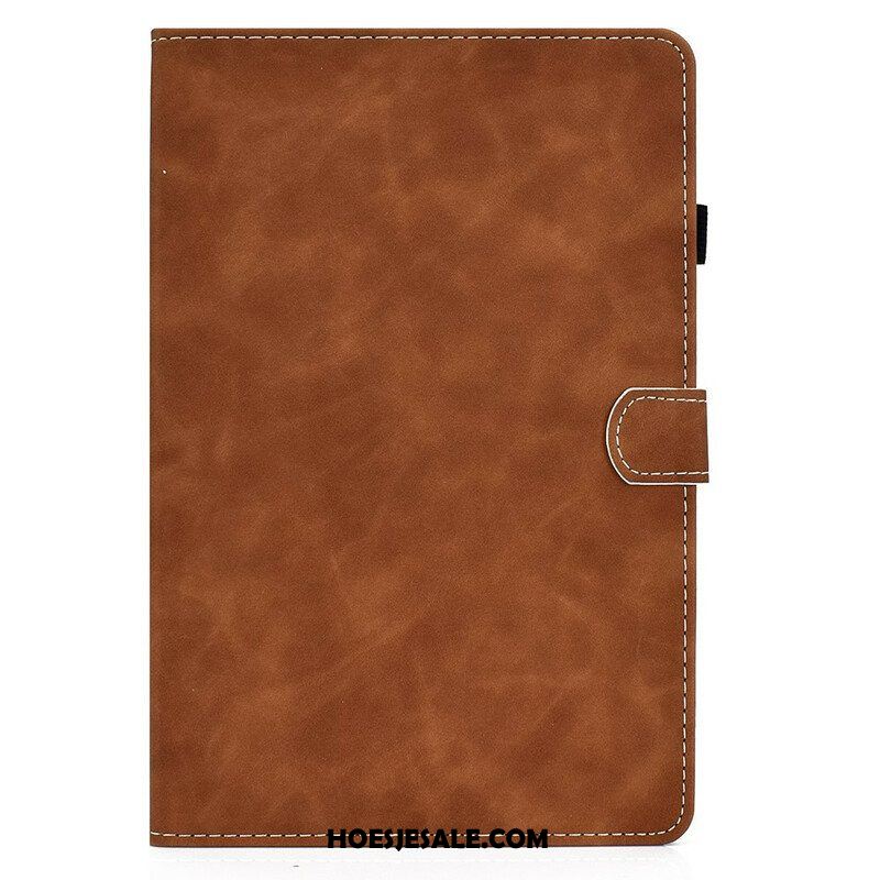 Leren Hoesje voor Samsung Galaxy Tab S8 / Tab S7 Vintage Design Leereffect