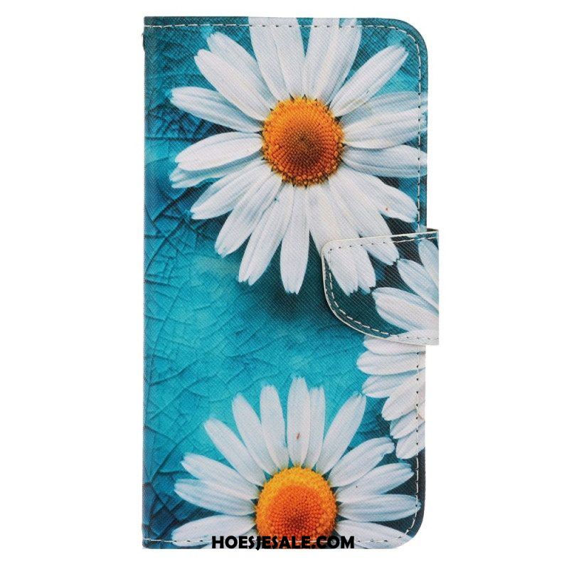 Leren Hoesje voor Xiaomi 12T / 12T Pro Met Ketting Strakke Daisy