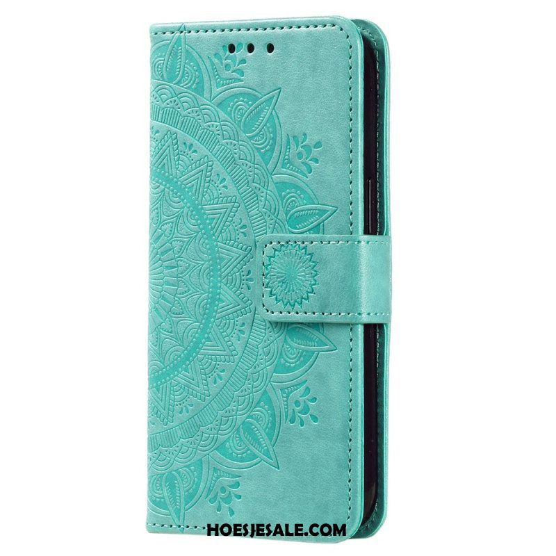 Leren Hoesje voor Xiaomi 13 Lite Mandala Zon Met Lanyard