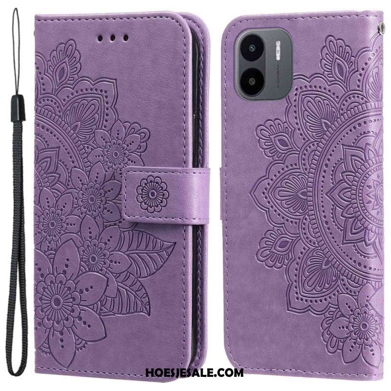 Leren Hoesje voor Xiaomi Redmi A1 Bloemmandala