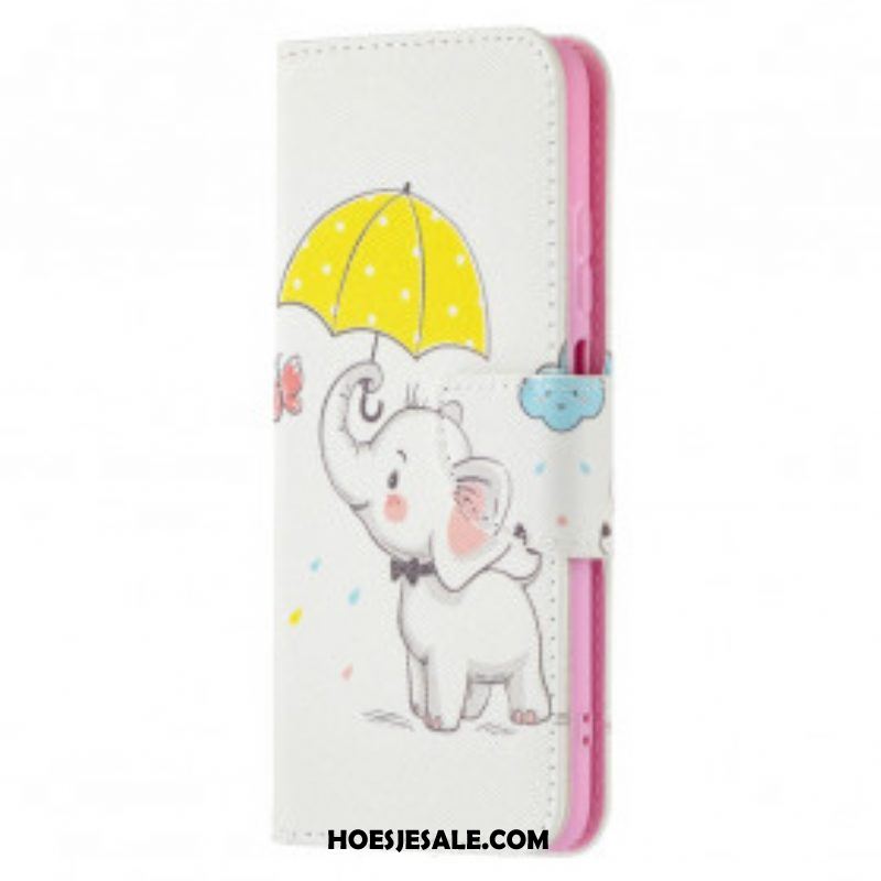 Leren Hoesje voor Xiaomi Redmi Note 10 / 10S Baby Olifant