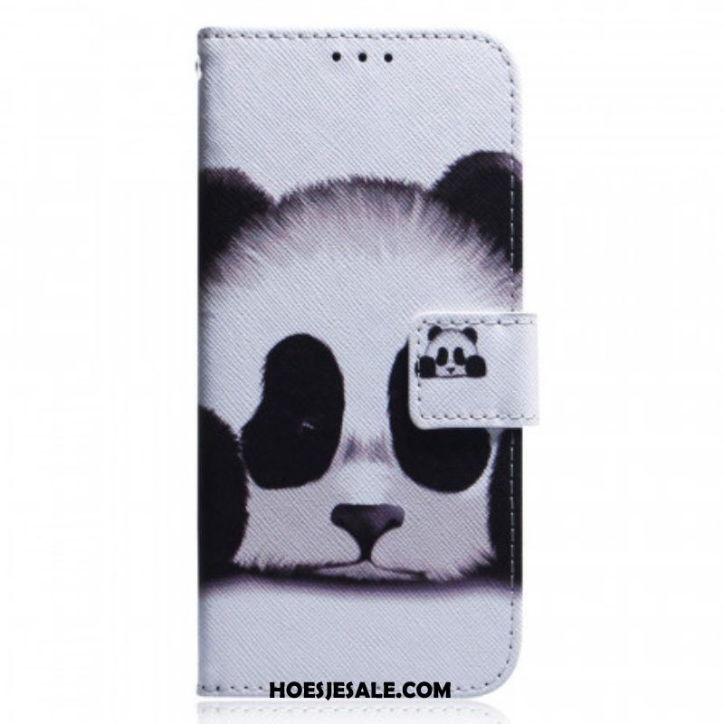 Leren Hoesje voor Xiaomi Redmi Note 11 Pro / 11 Pro 5G Panda Gezicht
