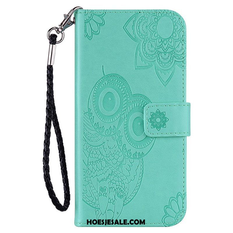 Leren Hoesje voor Xiaomi Redmi Note 11 Pro Plus 5G Mandala Uil