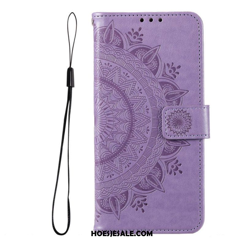 Leren Hoesje voor Xiaomi Redmi Note 11 Pro Plus 5G Zon Mandala