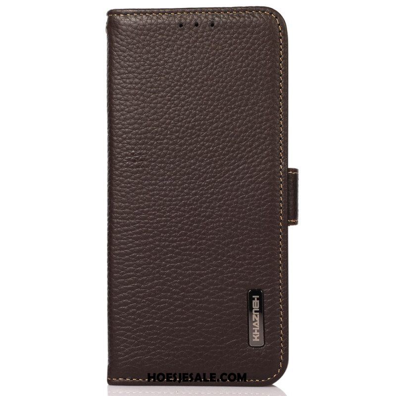 Leren Hoesje voor Xiaomi Redmi Note 12 4G Lychee Leer Khazneh Rfid