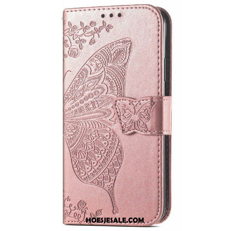 Leren Hoesje voor iPhone 13 Mini Halve Vlinders