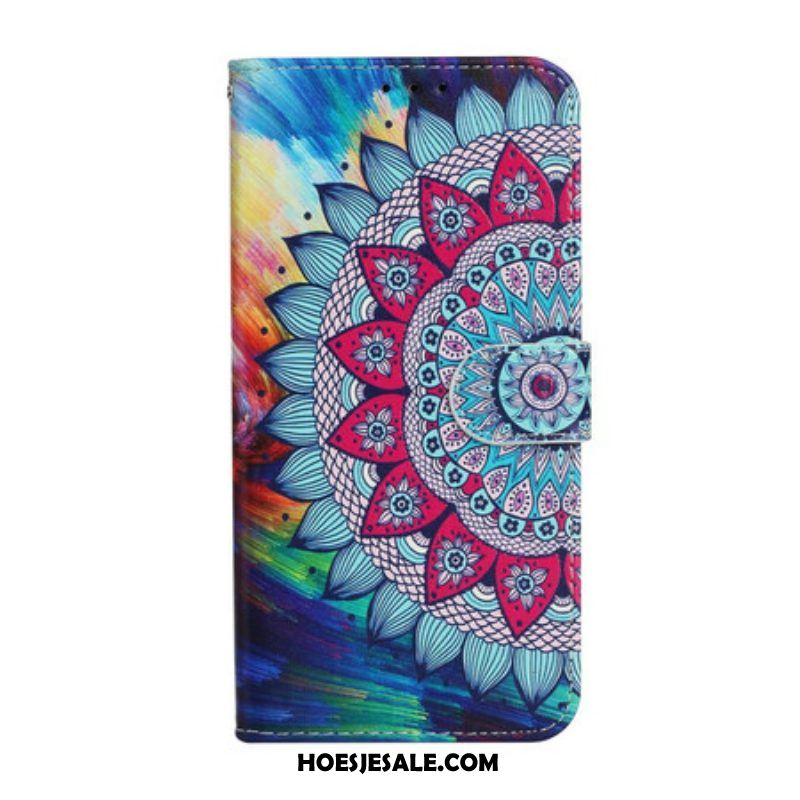 Leren Hoesje voor iPhone 13 Mini Ultra Kleurrijke Mandala