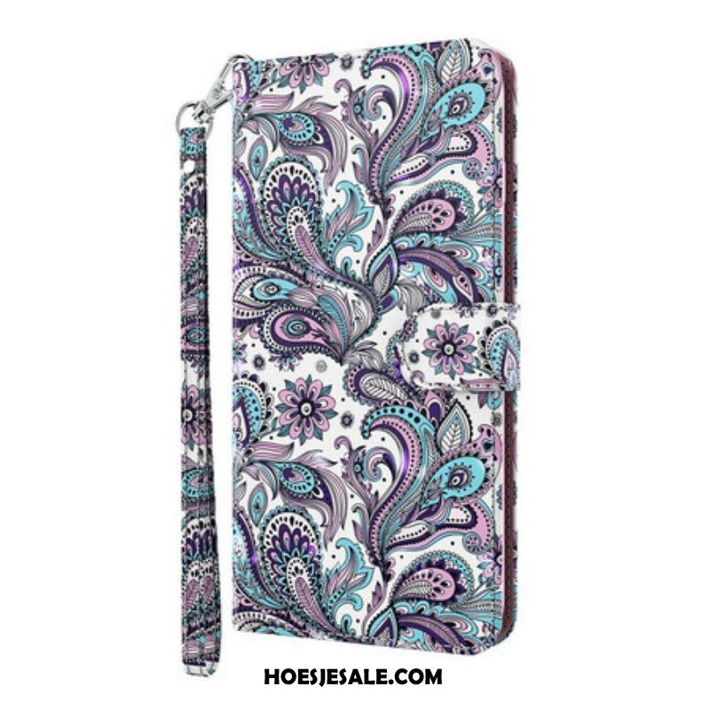 Leren Hoesje voor iPhone 13 Pro Bloemen Patronen