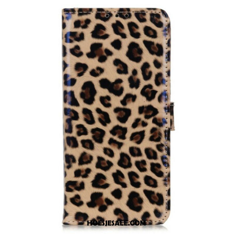 Leren Hoesje voor iPhone 13 Pro Luipaard