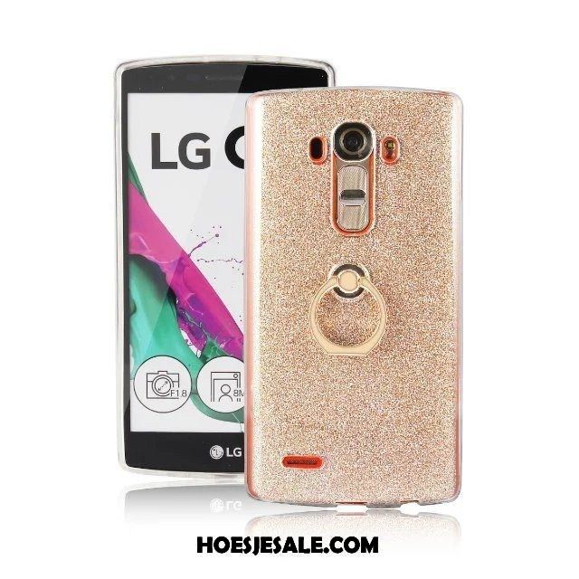 Lg G4 Hoesje Ondersteuning Roze Hoes Goud Klittenband Goedkoop