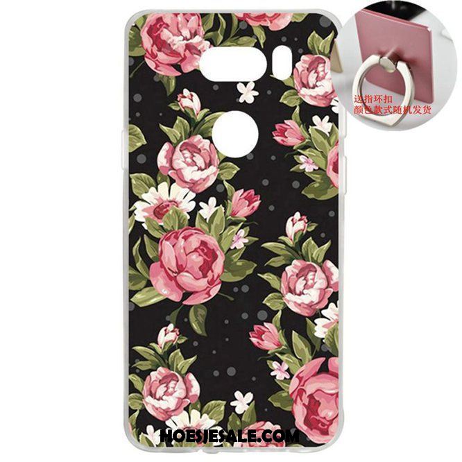 Lg V30 Hoesje Anti-fall Pas Bloemen Hoes Trendy Merk Goedkoop