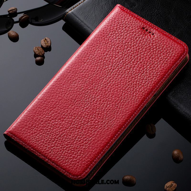 Lg V30 Hoesje Hoes Bescherming Leren Etui Mobiele Telefoon Rood Winkel