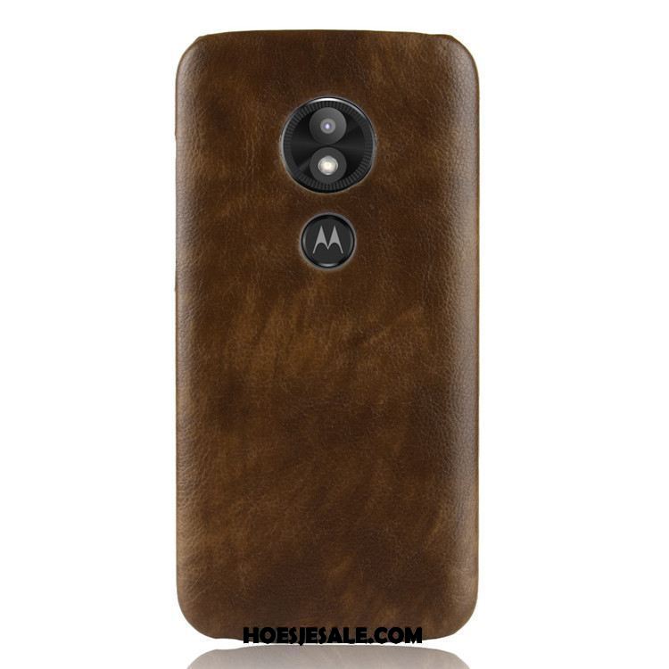 Moto E5 Hoesje Leer Vintage Hoes Bescherming Kwaliteit Goedkoop