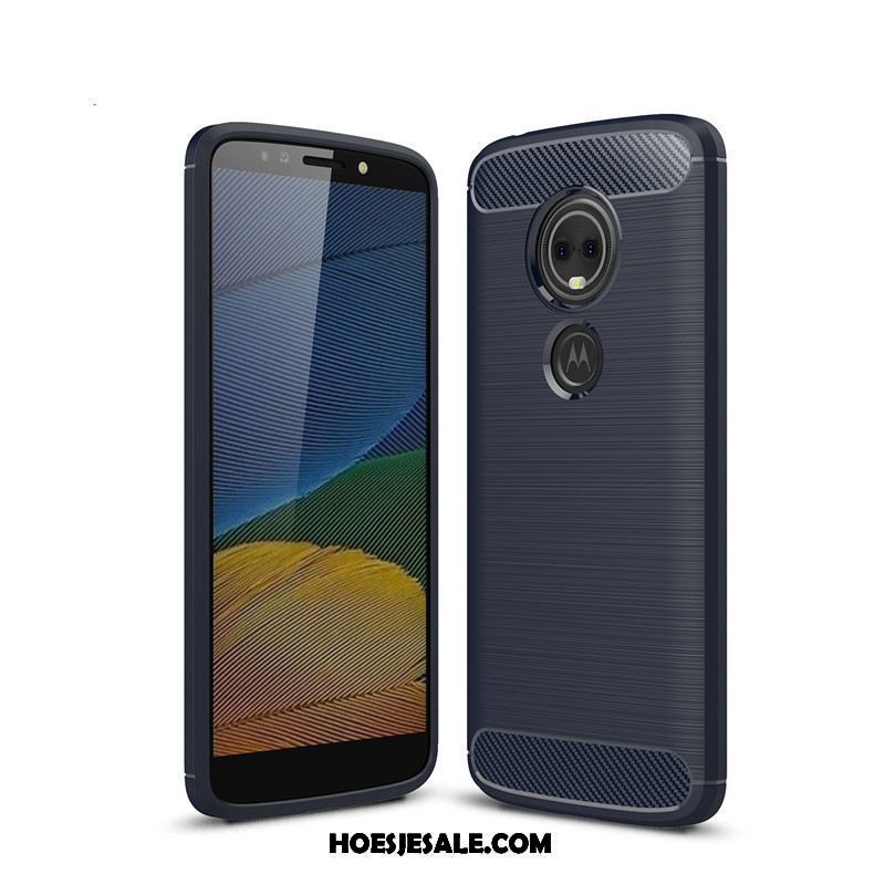 Moto E5 Hoesje Zacht Bescherming Blauw Hoes Siliconen Goedkoop