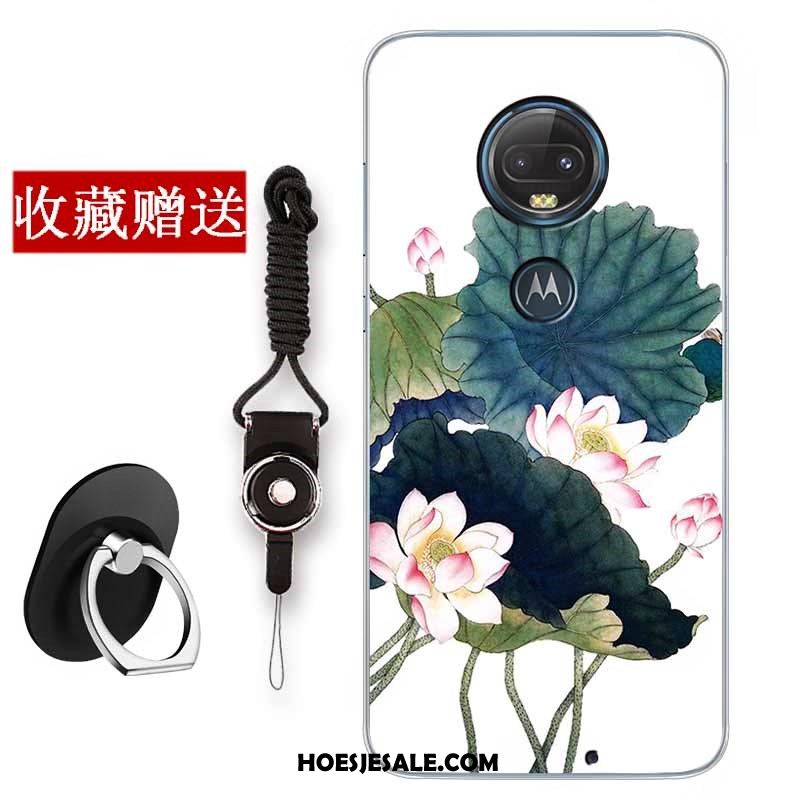 Moto G7 Hoesje All Inclusive Groen Bescherming Anti-fall Vintage Sale