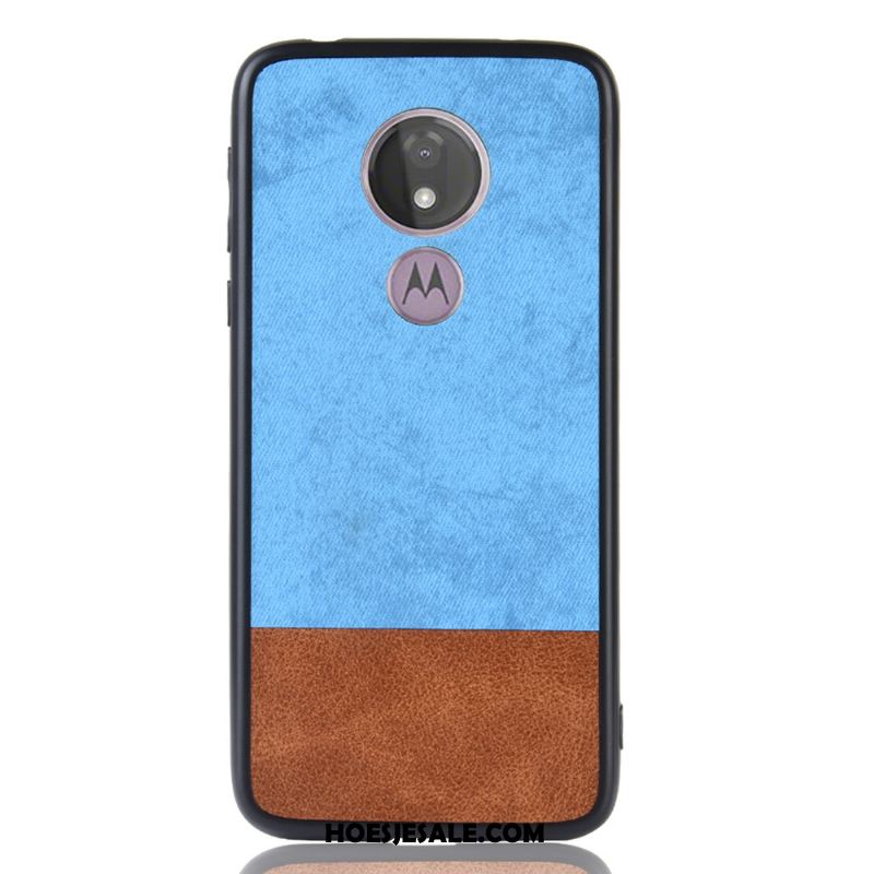 Moto G7 Power Hoesje Blauw Bescherming Schrobben Europa Mobiele Telefoon Goedkoop