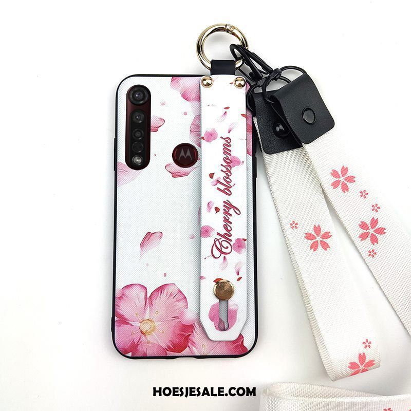 Moto G8 Plus Hoesje Hoes Hanger Ondersteuning Bloemen Hete Verkoop Online