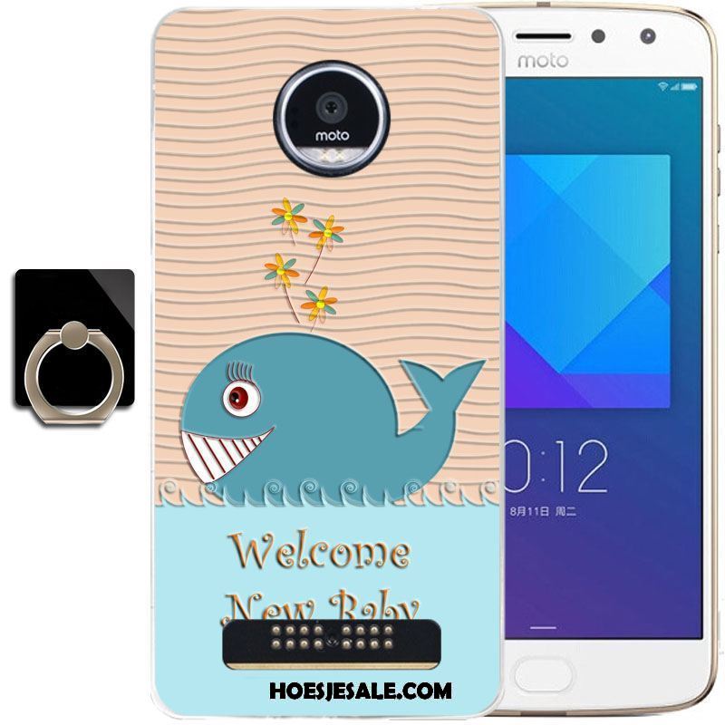 Moto Z2 Play Hoesje All Inclusive Siliconen Blauw Anti-fall Mobiele Telefoon Korting