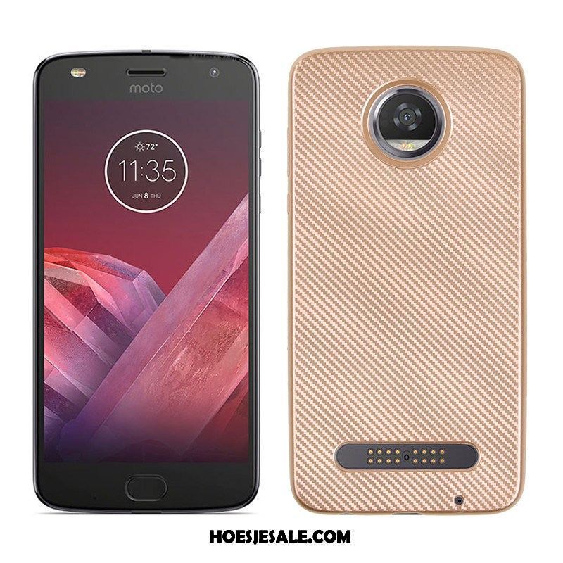 Moto Z2 Play Hoesje Bescherming Hoes Anti-fall Fiber Goud Sale