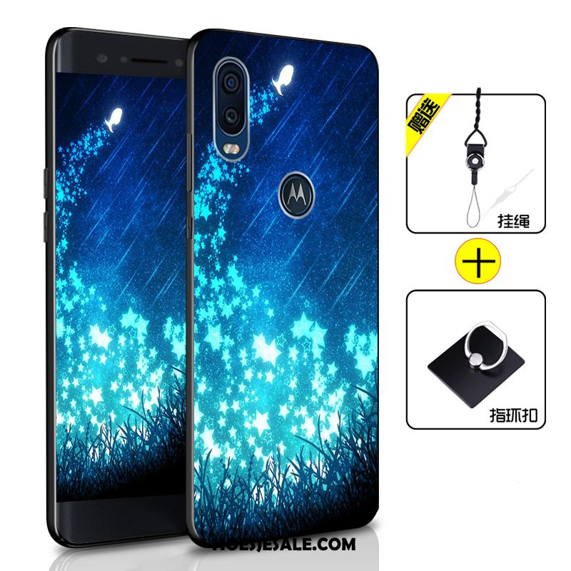 Motorola One Vision Hoesje Zacht Donkerblauw Hoes All Inclusive Mobiele Telefoon Online