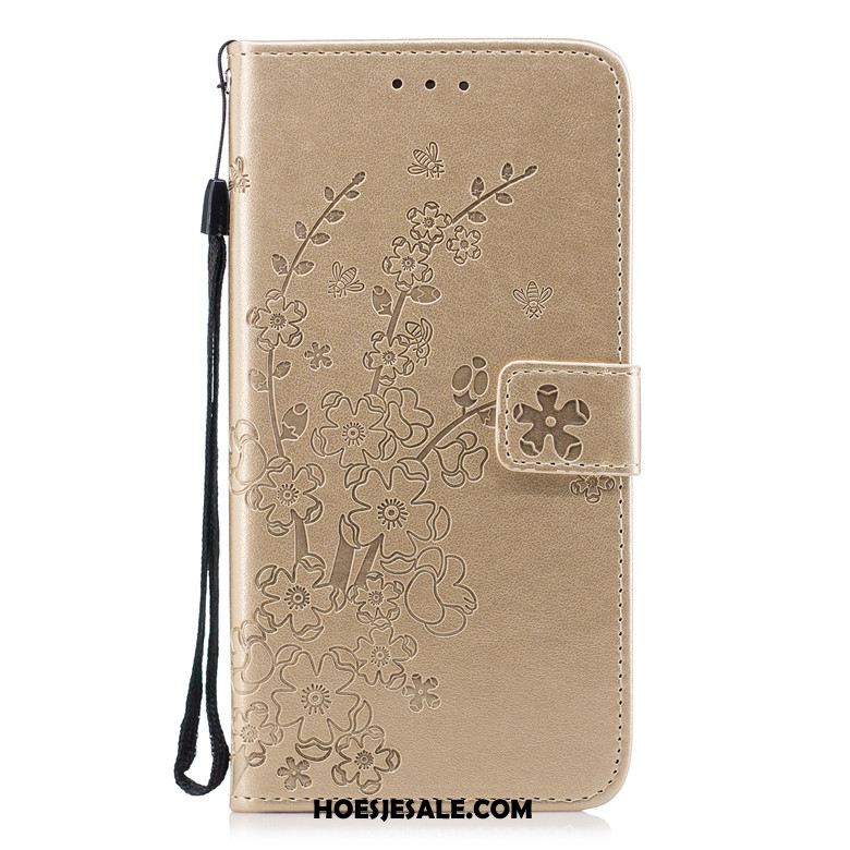 Nokia 2.1 Hoesje All Inclusive Prunus Leren Etui Zacht Goud Goedkoop