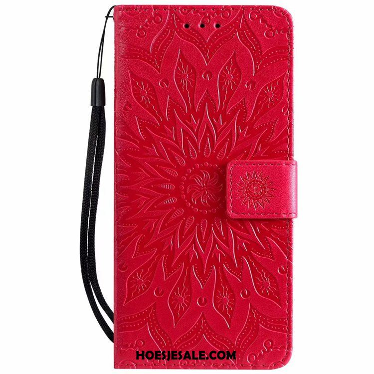 Nokia 3.2 Hoesje Leren Etui Rood Clamshell All Inclusive Hoes Online