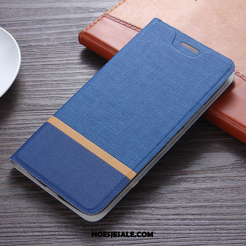 Nokia 5 Hoesje Leren Etui Hoes Donkerblauw Mobiele Telefoon Bescherming Goedkoop