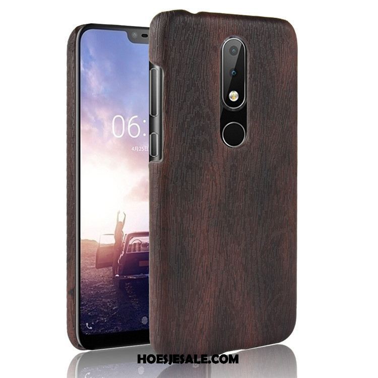 Nokia 6.1 Hoesje Hoes Bescherming Mobiele Telefoon Houtnerf Hard Kopen