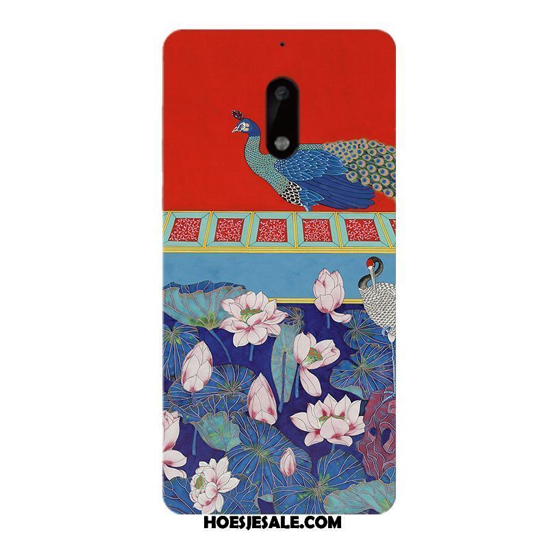 Nokia 6 Hoesje Hoes Bloemen All Inclusive Rood Hard Online