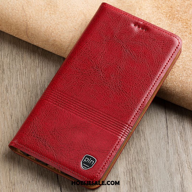 Nokia 7.2 Hoesje Folio Mobiele Telefoon Anti-fall Rood Leren Etui Online