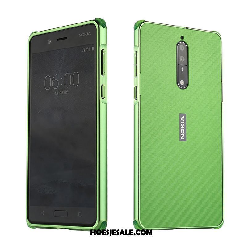 Nokia 8 Hoesje Hard Anti-fall Fiber Bescherming Plating Goedkoop