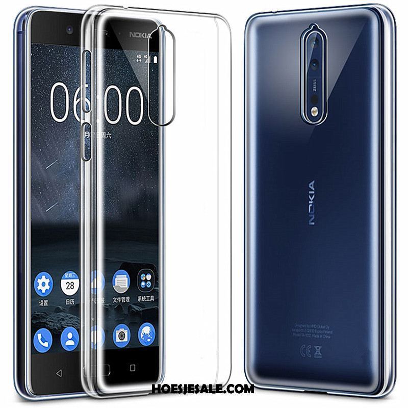 Nokia 8 Hoesje Wit Zacht Mobiele Telefoon Doorzichtig Anti-fall Kopen