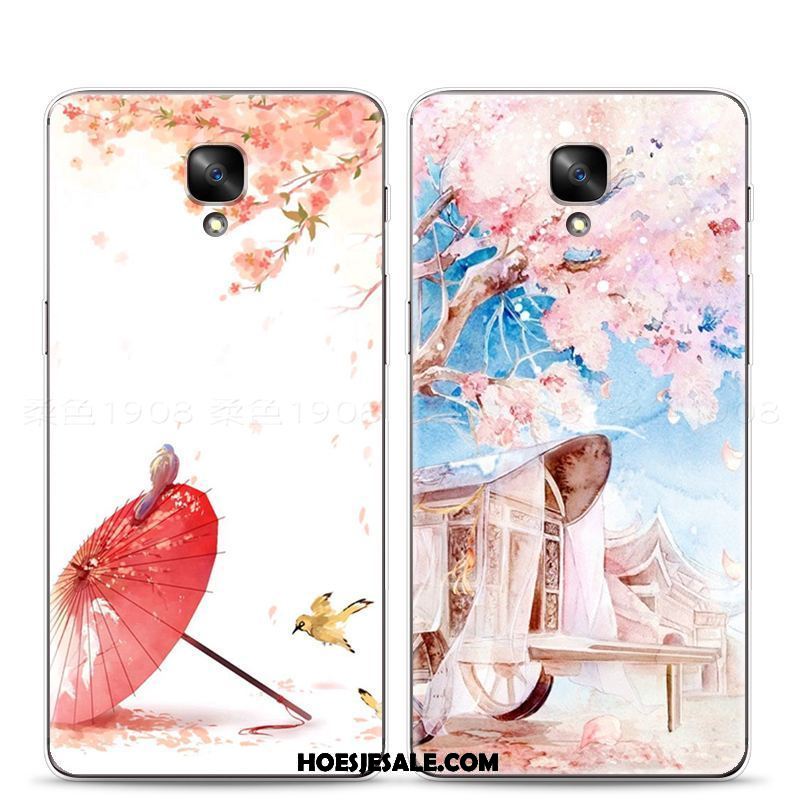 Oneplus 3 Hoesje Bloemen Mobiele Telefoon Chinese Stijl Roze Vintage Kopen