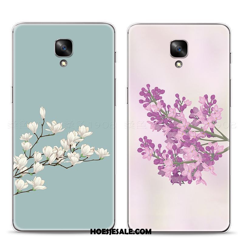 Oneplus 3t Hoesje Bloemen Persoonlijk Hoes Vintage Groen Goedkoop