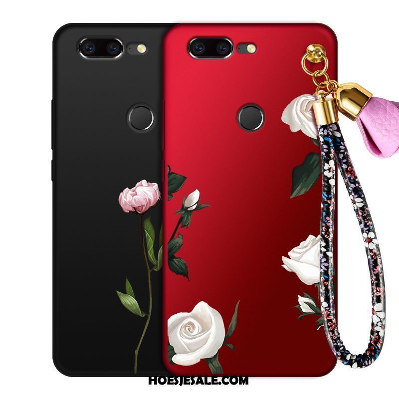 Oneplus 5t Hoesje Anti-fall All Inclusive Scheppend Bloemen Rood Kopen