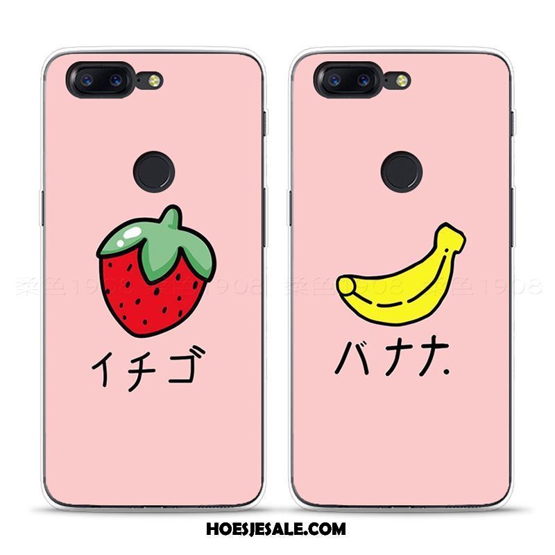 Oneplus 5t Hoesje Banaan Hoes Aardbei Roze Fruit Online