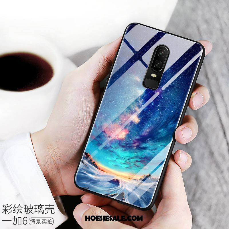 Oneplus 6 Hoesje Blauw Siliconen Hard Trendy Merk Zacht Kopen