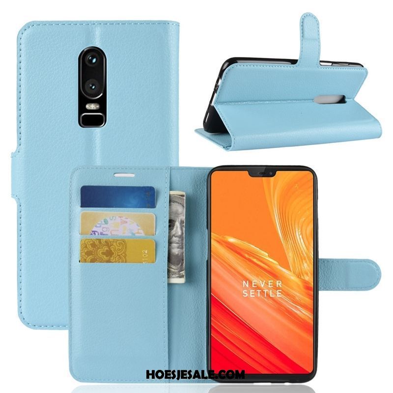 Oneplus 6 Hoesje Siliconen Hoes Mobiele Telefoon Leren Etui Anti-fall Sale