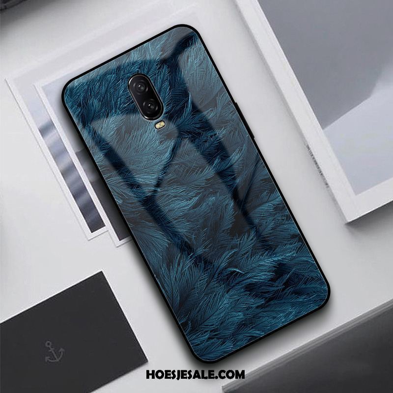 Oneplus 6t Hoesje Gehard Glas Bescherming Blauw Zwart Hoes Online