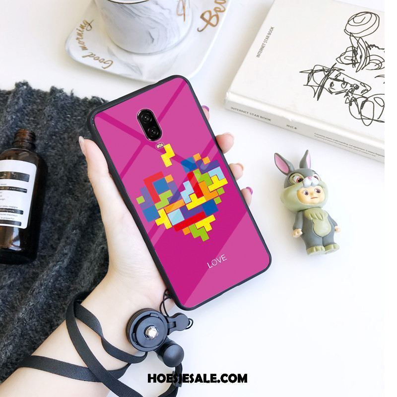 Oneplus 6t Hoesje Mode Glas Anti-fall Hanger Persoonlijk Sale